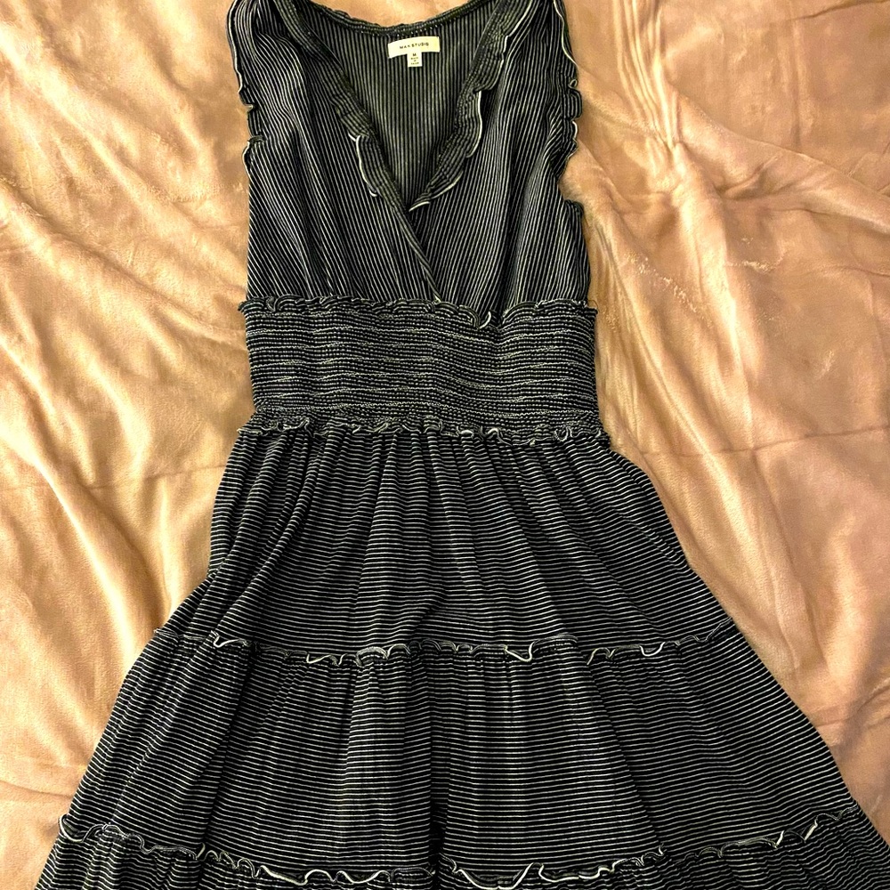 Black & White Flowy Cotton Dress